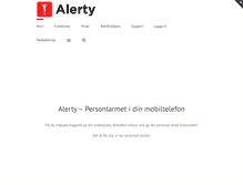 Tablet Screenshot of getalerty.com